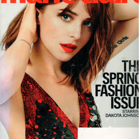 Marie Claire March 2016 - The Spring Fashion, Dakota Johnson. Free Ship In USA