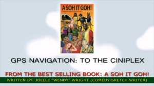 Jamaican Cartoon Rasta GPS, Inquisitive GPS Giving Direction To Cinema