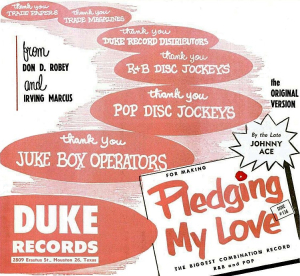 Johnny Ace, Pledging My Love, February 12, 1955