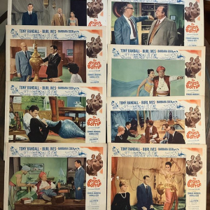 The BRASS BOTTLE, 1864 Original 8 LOBBY CARD SET - TONY RANDALL, BARBARA EDEN