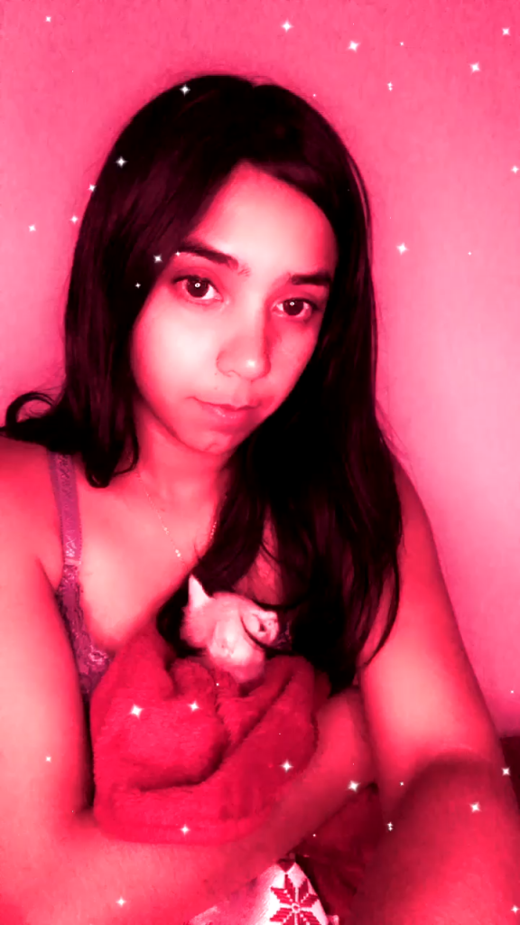 Milk for my cat, young and beautiful Daniela Madrid from Antioquia, Colombia