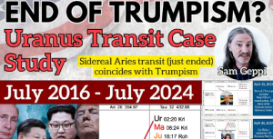 End of Trumpism? Authoritarianism, Uranus in Sidereal Aries Transit Over July 2016, July 2024