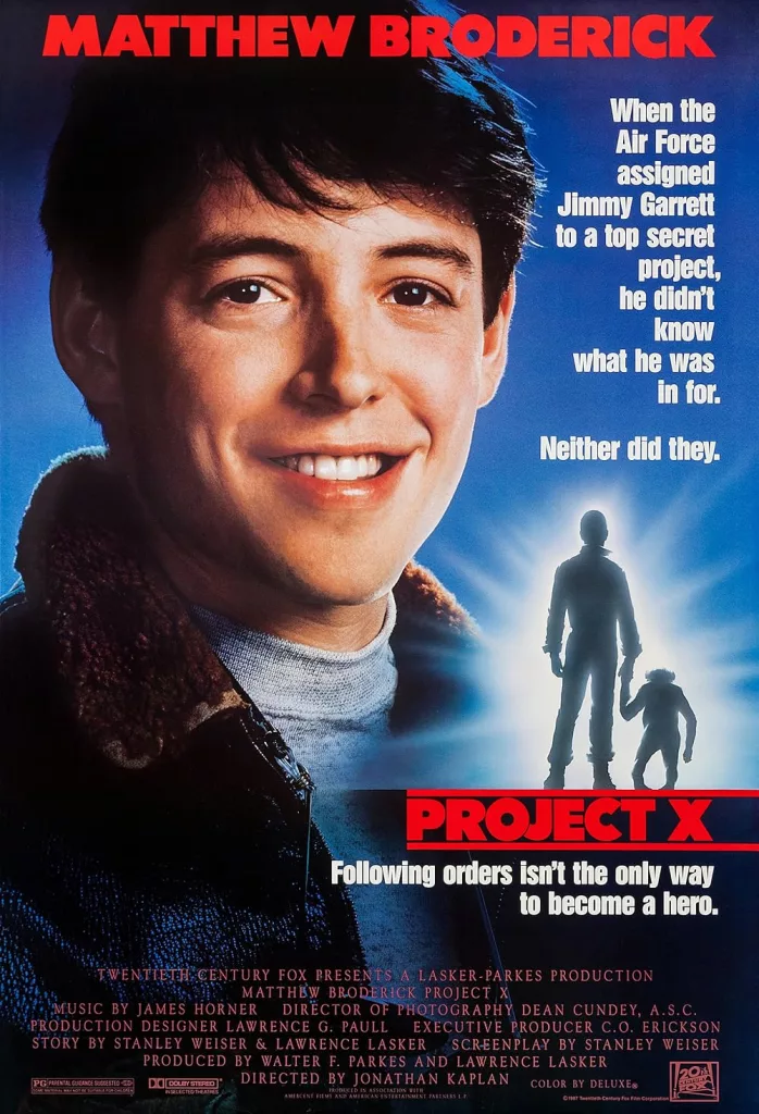 Project X, 1987, Matthew Broderick, Helen Hunt, William Sadler