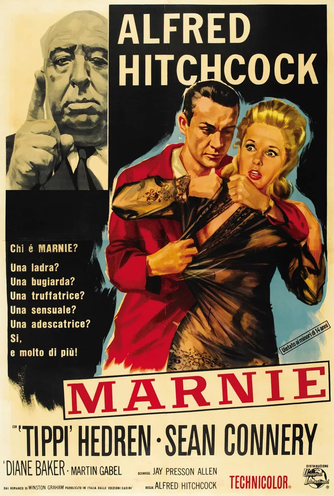 Marnie, 1964, Tippi Hedren, Sean Connery, Alfred Hitchcock