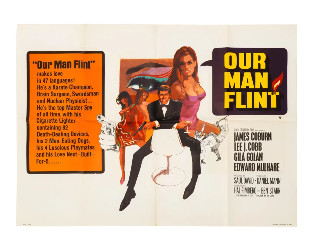 Our Man Flint,	James Coburn, Lee J. Cobb, 1966