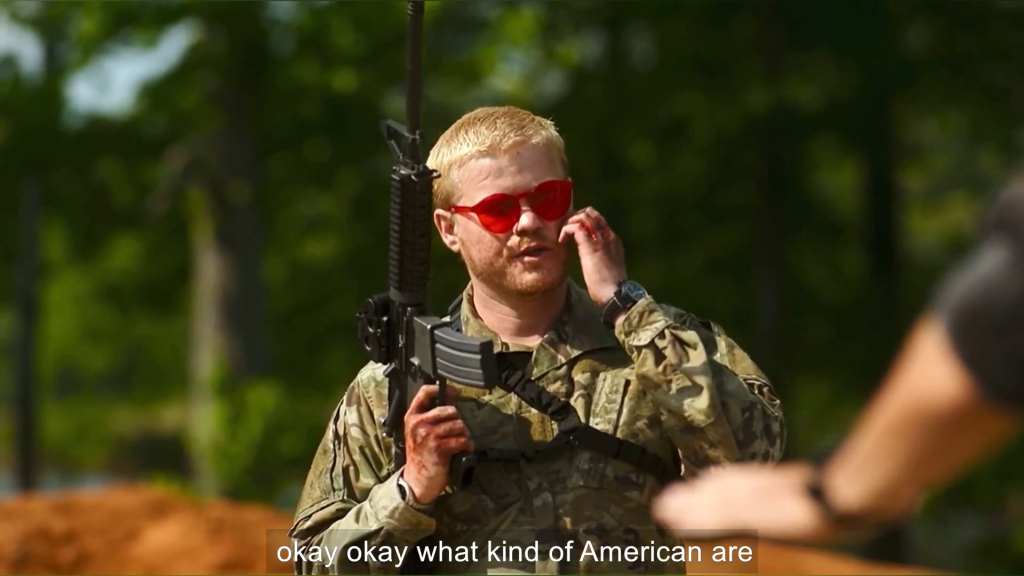 Civil War, “What kind of an American are you”, Scene (2024 Film Clip)