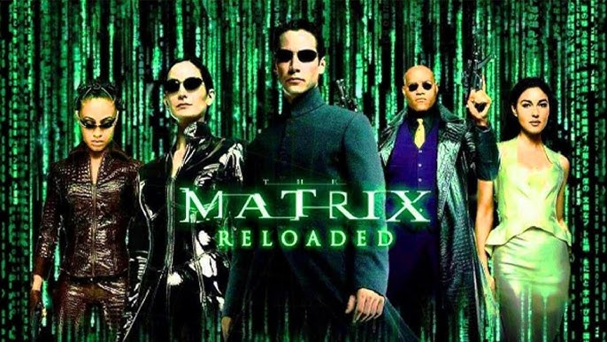 The Matrix Reloaded, Keanu Reeves, Laurence Fishburne, Carrie-Anne Moss, 2003