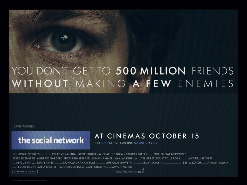 The Social Network, Jesse Eisenberg, Andrew Garfield, Justin Timberlake, 2010