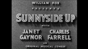 Sunny Side Up, 1929, Janet Gaynor, Charles Farrell