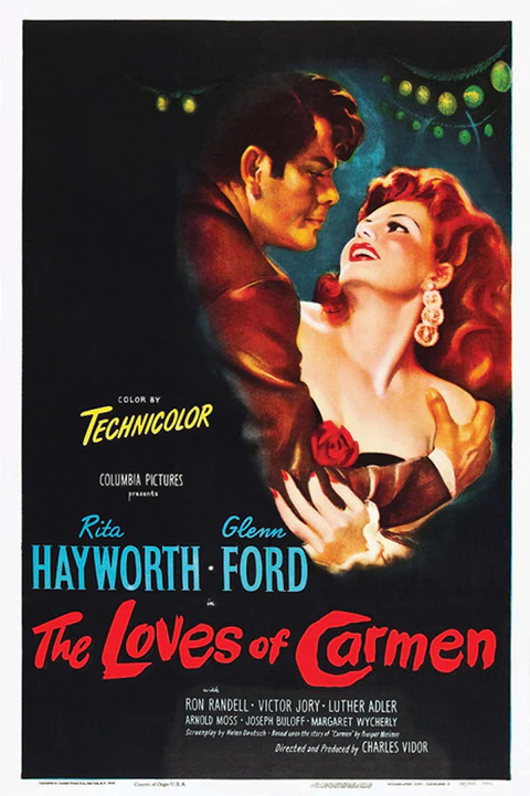 The Loves of Carmen, Rita Hayworth, Glenn Ford,1948, HD