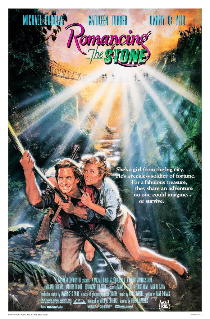 Romancing the Stone, Kathleen Turner, Danny DeVito, 1984
