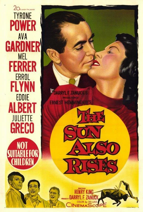 The Sun Also Rises (1957), Tyron Power, Ava Gardner, Errol Flynn, [Ernest Hemingway 1926]