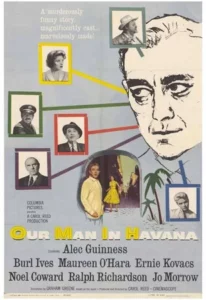Our Man In Havana, Alex Guinnes, Burl Ives, Maureen O'Hara, 1959 Film