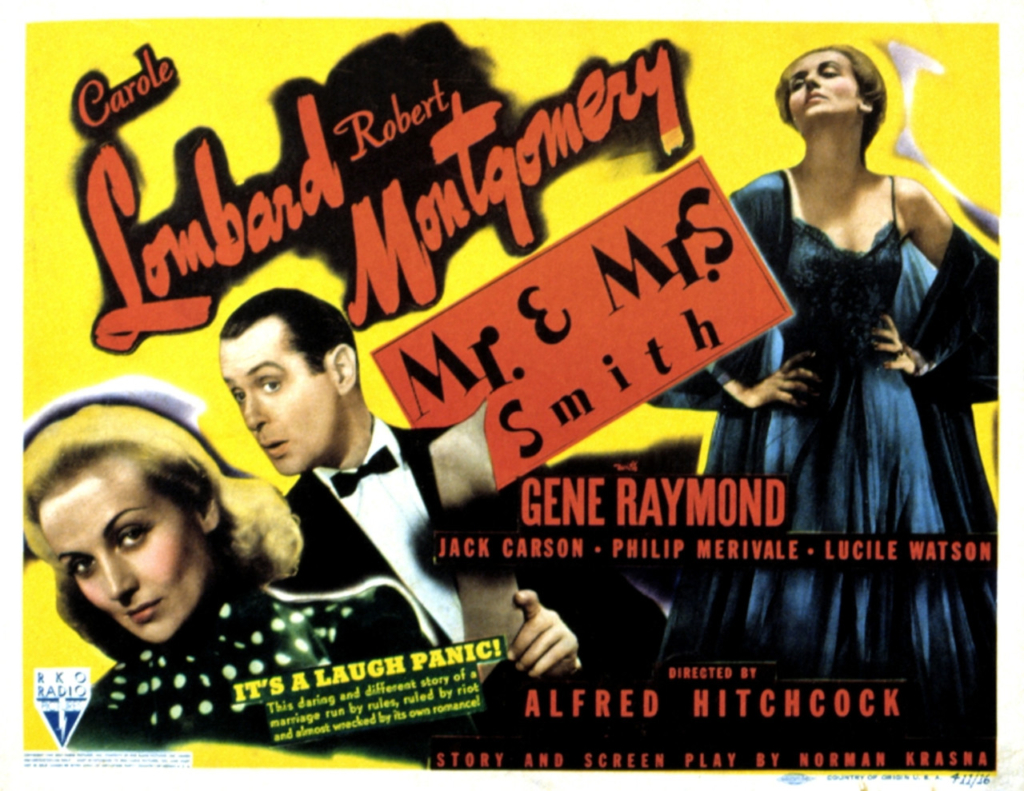 Mr. and Mrs. Smith, Carole Lombard, Robert Montgomery, 1941