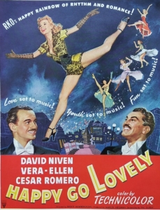 Happy Go Lovely Girl,David Niven, Vera Ellen, Cesar Romero, 1951