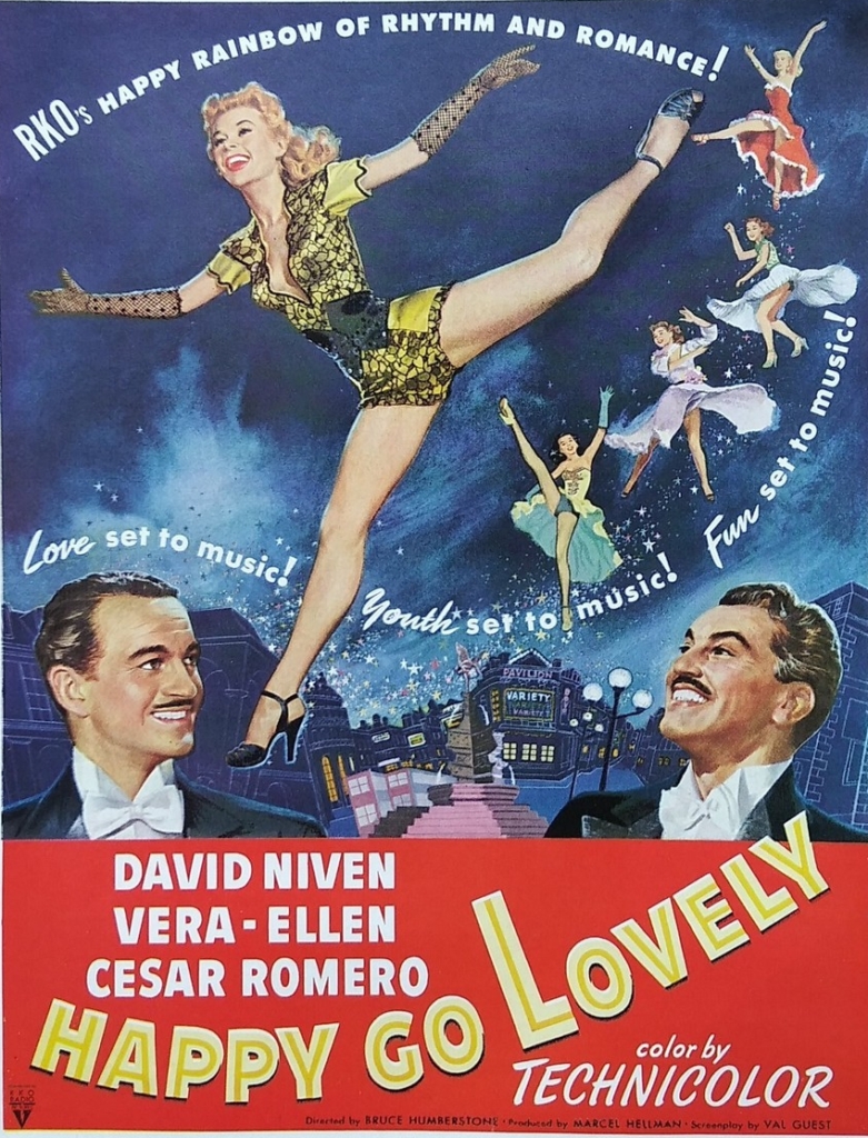Happy Go Lovely Girl,David Niven, Vera Ellen, Cesar Romero, 1951