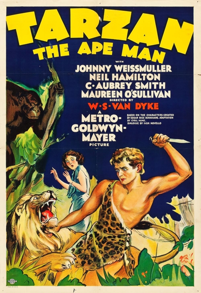 Tarzan The Ape Man 1932, Johnny Weismuller, Maureen O’Sullivan