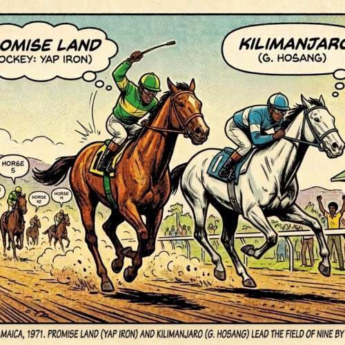 Promise Land (C. Richards (Yap Iron)), Kilimanjaro (G. Hosang), Caymanas Park 1971